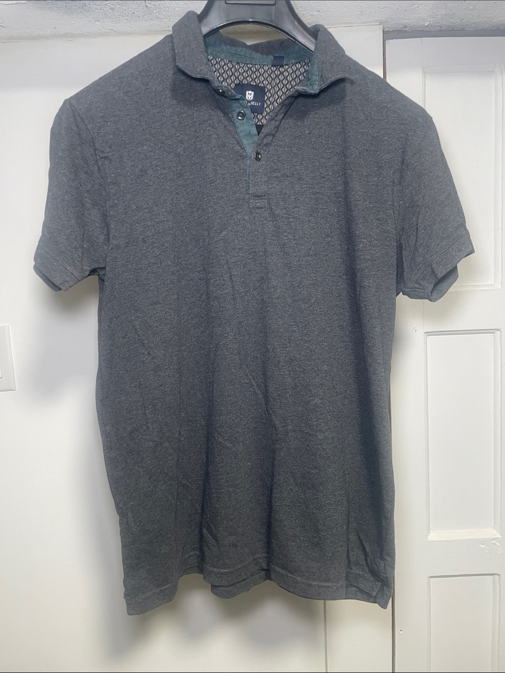 STEELS & JELLY Polo Men's Dark Gray Polo Shirt with Contrast Trim - Picture 2 of 10